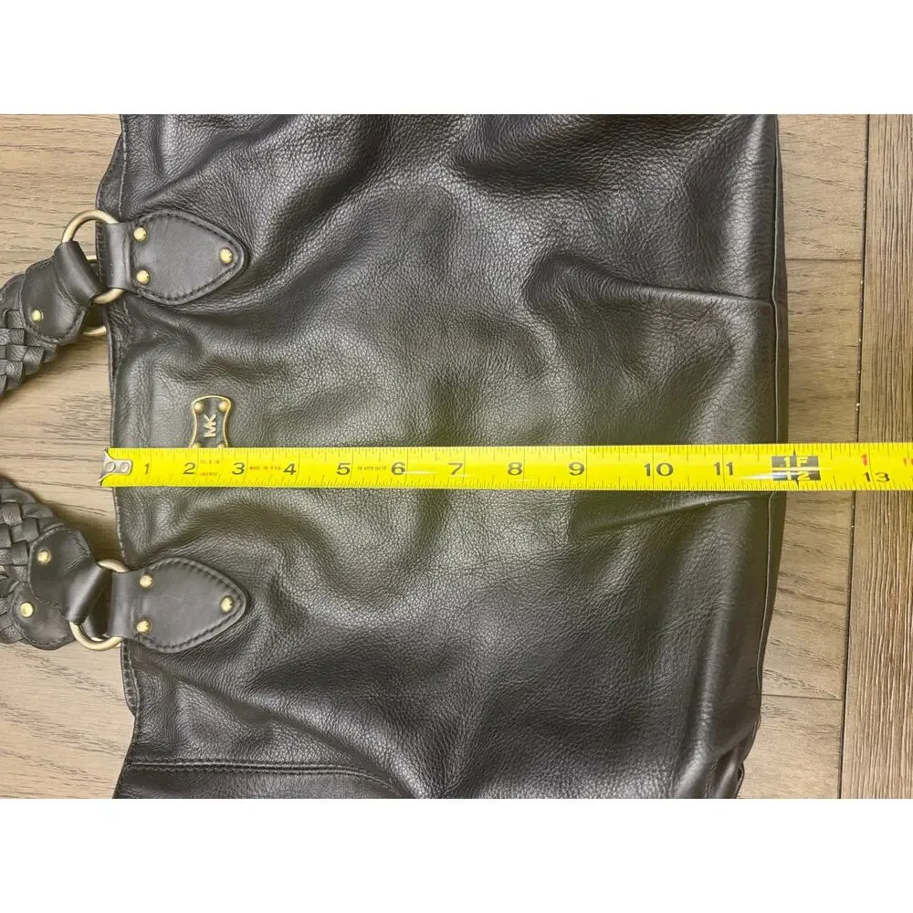 Vintage Michael Michael Kors Black Leather Hobo Shoulder Bag